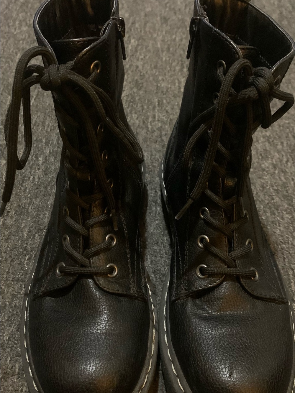 Women Black Unionbay Combat Boots Sz.7.5